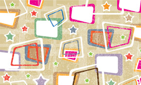 Retro background with stars